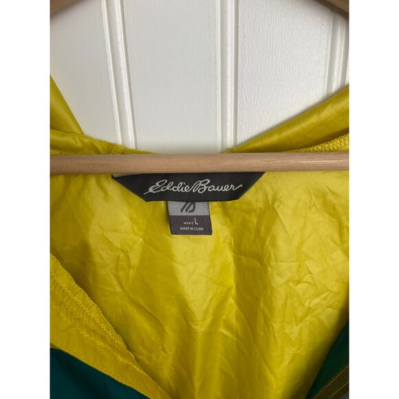 Eddie Bauer Windbreaker L Soft Shell Lightweight Pullover Hooded Jacket Gorpcore - Picture 4 of 5